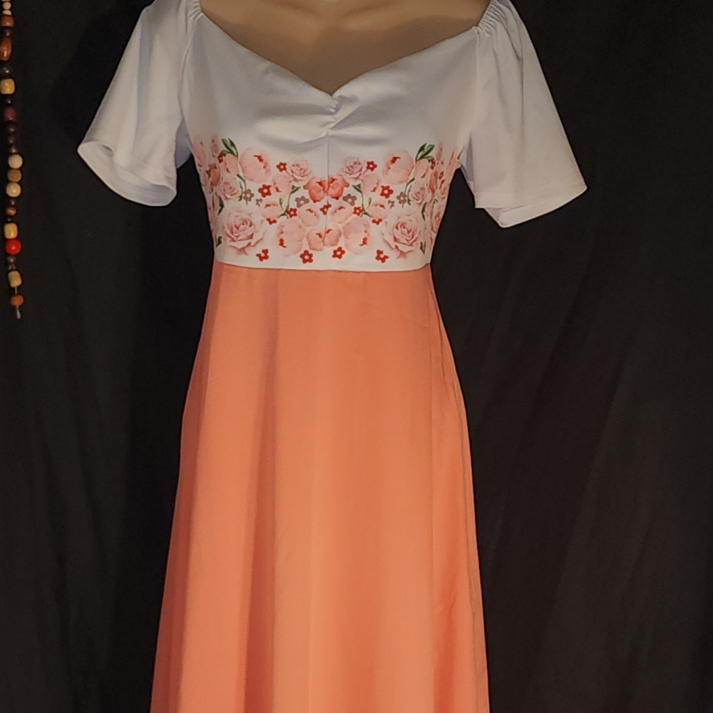 DRESSFO  LONG ORANGE SIZE XL SUMMER DRESS